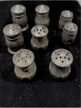 Vintage Sterling Silver Mini Salt and Pepper Shakers Lot Of 8 43g